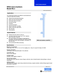 Thumbnail of document Data Sheet - WLC Level Chamber